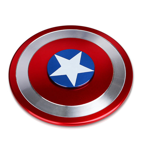 New Fidget Toy Hand Spinner Metal Finger Spinner Stress Spinner Captain America Shield Hand Spinner