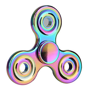 Rainbow Tri-Spinner Fidget Spinner Hand Spinner Torqbar Brass Ceramic Bearing Rotation Time Long Anti Stress Toys Focus Gyro Toy