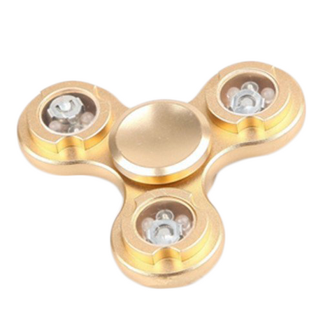 IWObabe Long Time Powerful Aluminum Fidget Spinner LED Flash Light Hand Finger Focus EDC Stress Toys Kids Adults
