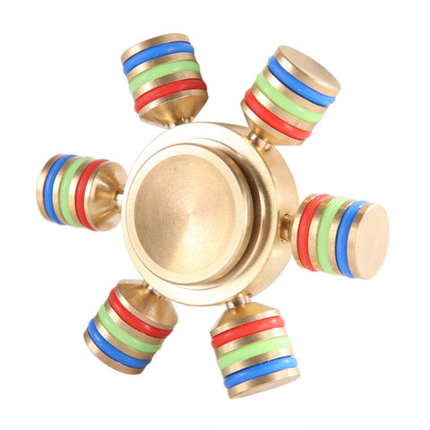 New creative six corner Hand Spinner EDC Spinner High Speed Aluminium Alloy For Autism and ADHD Finger  Spinner AHDH Stress with
