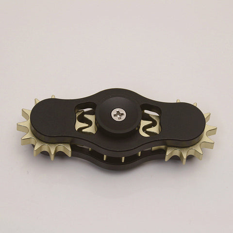 New Gears Linkage Vinger Fidget Spinner Metal EDC Tri Hand Spinner Three Teeth Linkage Angst Stress handspinner Gift Toy SL222