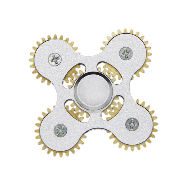 finger gears New Four-angle Five Mechanical Gear Linkage Finger Fidget Hand Spinner – Spinner Up