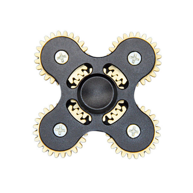 finger gears New Four-angle Five Mechanical Gear Linkage Finger Fidget Hand Spinner – Spinner Up
