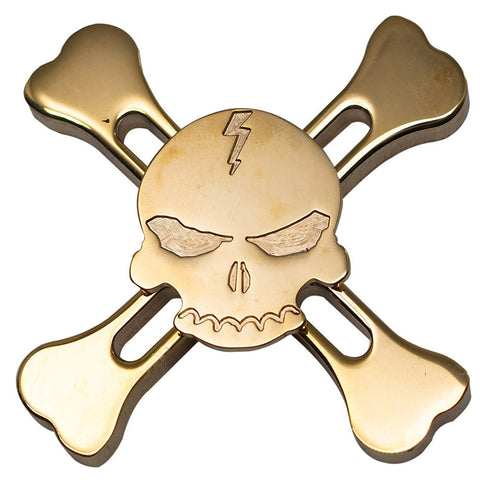 New Original Skull Torqbar Brass Fidget Hand Spinner Tri-spinner For Adult To Reduce Pressure Fidget Spinner