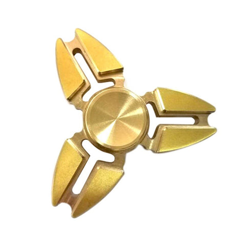 Cool Gold Tri-Spinner Fidget Toy Pattern Hand Spinner Brass Fidget Spinner And DHD Children Kids Adults Toy
