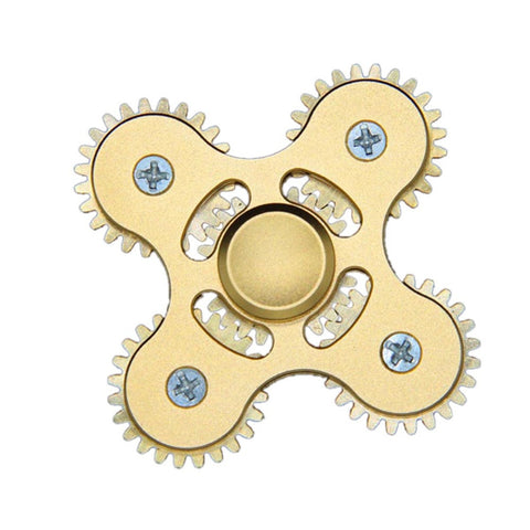 Hand Spinner Alloy Fingerspinner Four-angle Five Mechanical Gear Linkage Finger Fidget EDC Decompression Toy Gift For Kids Adult
