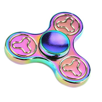 Rainbow Tri-Spinner Fidget Spinner Hand Spinner Torqbar Brass Ceramic Bearing Rotation Time Long Anti Stress Toys Focus Gyro Toy