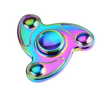 Rainbow Tri-Spinner Fidget Spinner Hand Spinner Torqbar Brass Ceramic Bearing Rotation Time Long Anti Stress Toys Focus Gyro Toy
